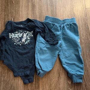 Hurley Black and Blue Baby Outfit